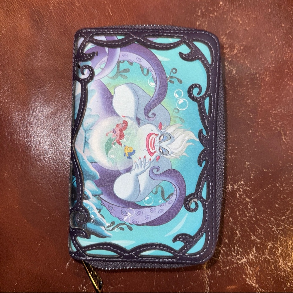 Loungefly Ursula Teal Purple Zip Wallet